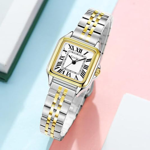 Classic Square Watches for Women with Roman Numerals