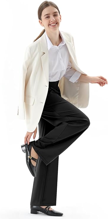 Womens Wide Straight Leg Work Pants