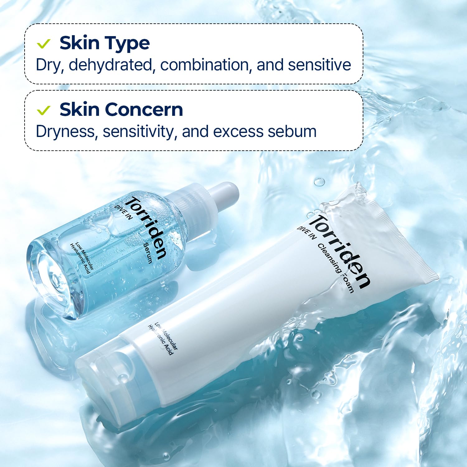 TORRIDEN Dive-in Low-molecular Hyaluronic Acid Serum + Facial Cleansing Foam
