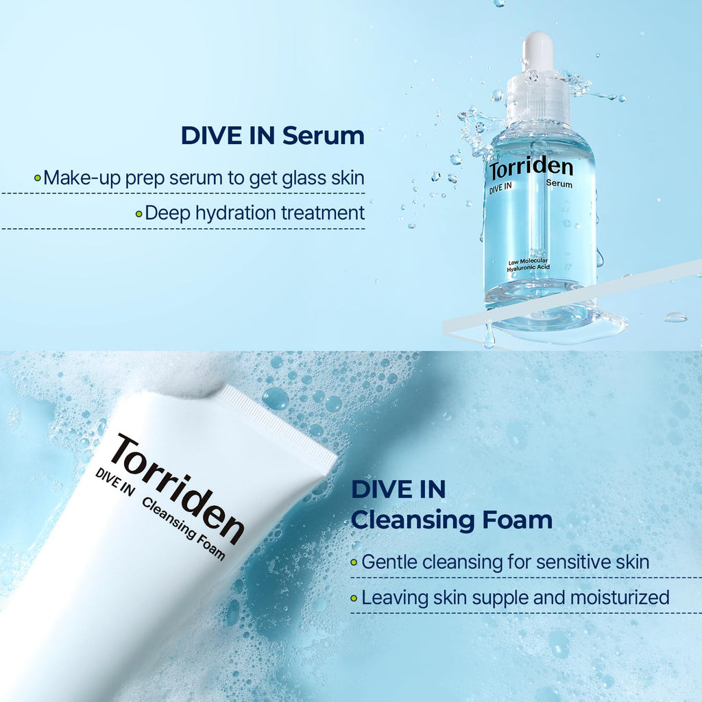 TORRIDEN Dive-in Low-molecular Hyaluronic Acid Serum + Facial Cleansing Foam