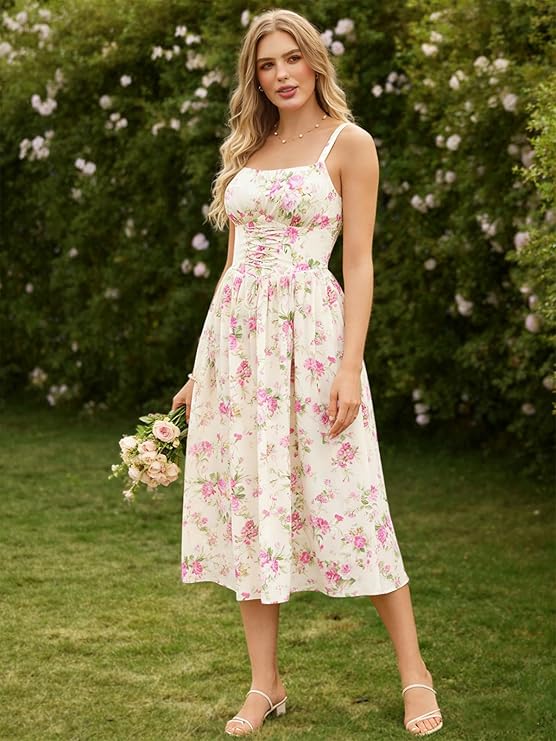 Scarlet Darkness Floral Dress