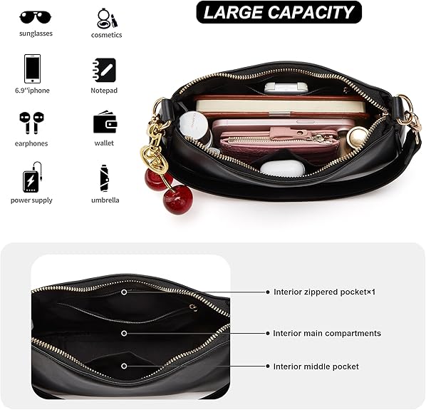Black Shoulder Bag for Women