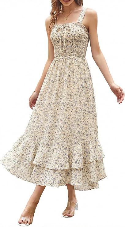 GRACE KARIN  Summer Floral Boho Dress