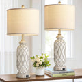 SRJJRS Farmhouse Table Lamps for Bedroom