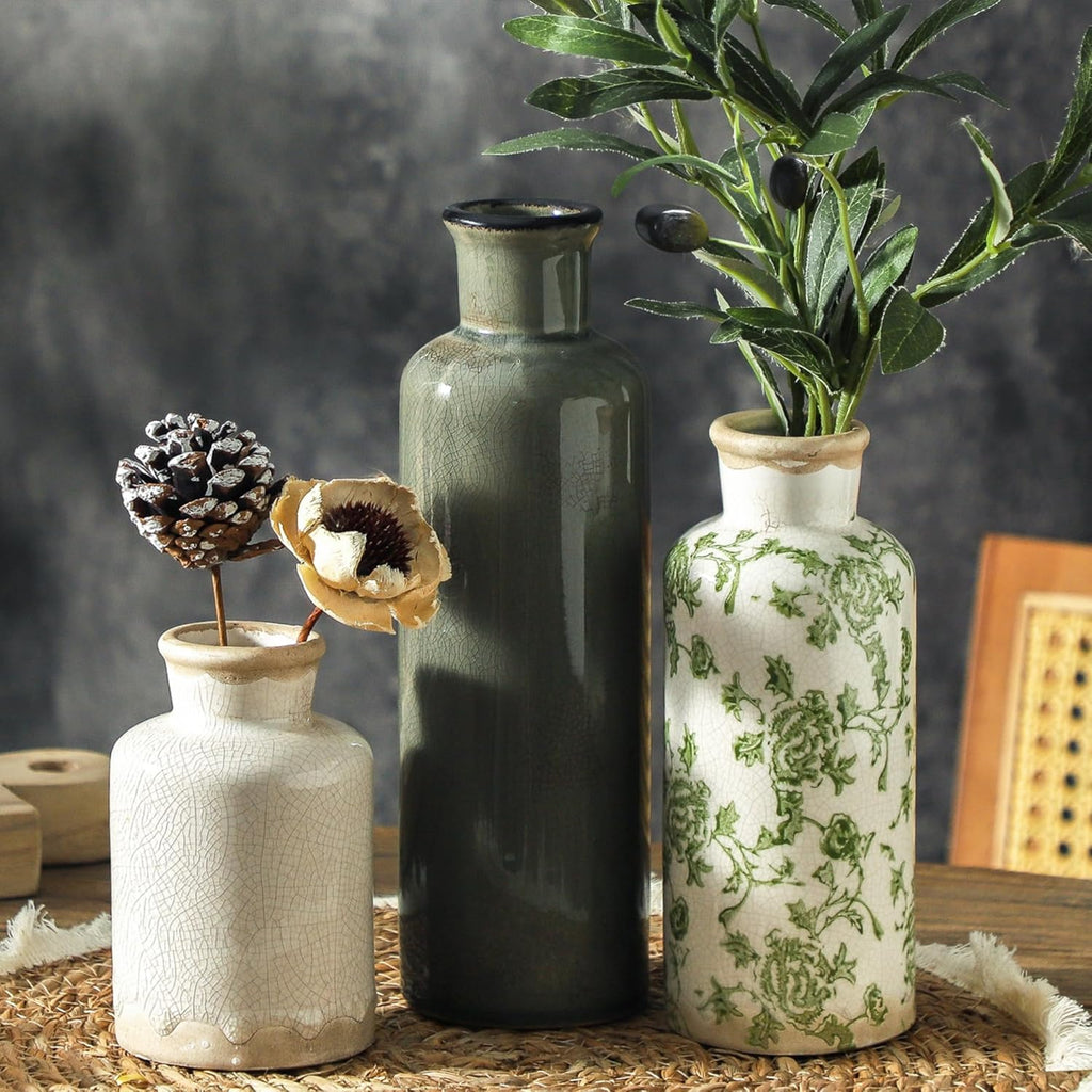 Vintage ceramic Vase Set of 3