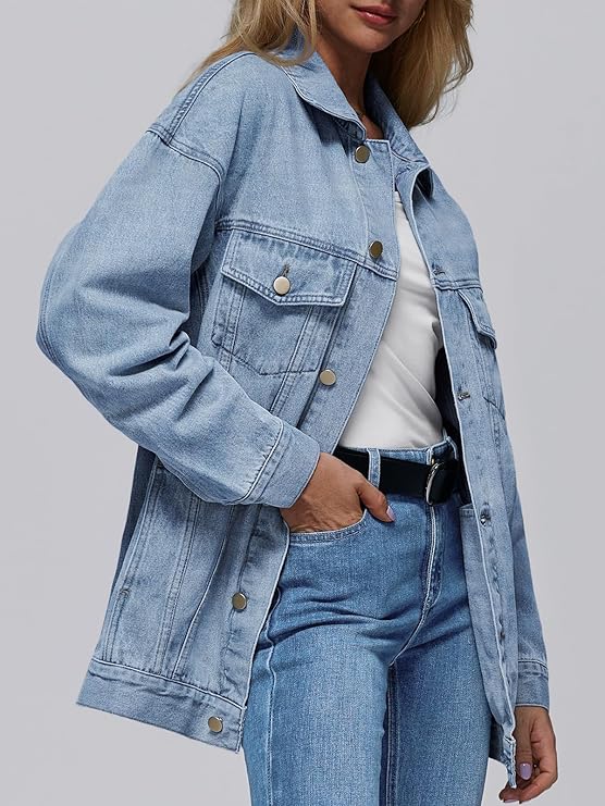 AUTOMET Women's Oversized denim jacket