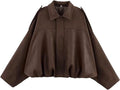 Womens Faux Suede Bomber Jacket